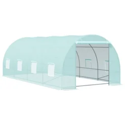 Outsunny 20' X 10' X 7' Walk-In Tunnel Greenhouse Garden Warm House Large Hot House Kit With 8 Roll-up Windows & Roll Up Door, Steel Frame -Outsunny GUEST 425f5360 6d70 43ae ae55 377e90d34b0f