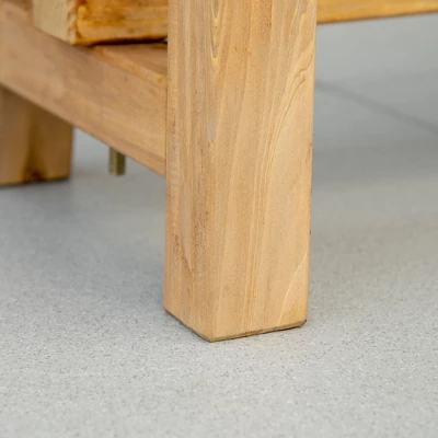 Outsunny Outdoor Dining Set For 6, Patio Dining Furniture Set With PE Wicker Chairs, Armrests, Wood Loveseat Bench & Dinner Table, Cushions, White 5 Outsunny Outdoor Dining Set For 6, Patio Dining Furniture Set With PE Wicker Chairs, Armrests, Wood Loveseat Bench & Dinner Table, Cushions, White - Image 5