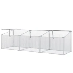 Outsunny Mini Greenhouse Kit, 71" Outdoor Cold Frame With Adjustable Roof, Polycarbonate & Aluminum Frame -Outsunny GUEST 43a13fe3 146f 4335 bf43 777b4ef23fd6