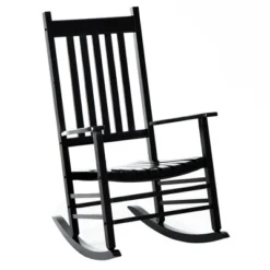 Outsunny Wooden Rocking Chair Indoor / Outdoor Rocker With High Back For Patio, Porch -Outsunny GUEST 4621d0bd 960b 4da7 9bde 79d88a126f63