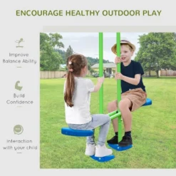 Outsunny Swing Set With Glider, Two Swing Seats And Adjustable Height, Outdoor Sturdy A-Frame Suitable For Playground, Backyard -Outsunny GUEST 48adb923 cd27 455c 92df 14d964898900
