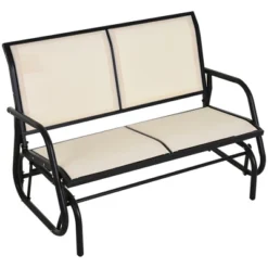Outsunny 2-Person Outdoor Glider Bench Patio Double Swing Rocking Chair Loveseat W/Power Coated Steel Frame For Backyard Garden Porch 17 Outsunny 2-Person Outdoor Glider Bench Patio Double Swing Rocking Chair Loveseat W/Power Coated Steel Frame For Backyard Garden Porch -Outsunny GUEST 4979ebf8 3c66 4092 b908 cd530ac739a7