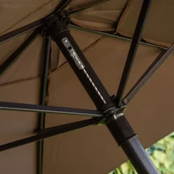 Outsunny 4 Piece Patio Bar Set For 2 With 6' Adjustable Tilt Umbrella, Outdoor Bistro Set With Folding Chairs & Glass Round Dining Table -Outsunny GUEST 4b565fb5 c1db 4b39 a82e 59eba2e1b579