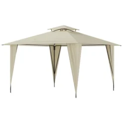 Outsunny 12' X 12' Outdoor Canopy Tent Party Gazebo With Double-Tier Roof, Steel Frame, Included Ground Stakes -Outsunny GUEST 4b688e5a 43ce 4117 9190 f3f288d98b7e
