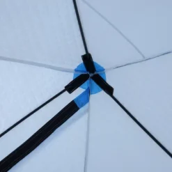 Outsunny 4 Person Ice Fishing Shelter With Padded Walls, Thermal Waterproof Portable Pop Up Ice Tent With 2 Doors, Light Blue -Outsunny GUEST 4b7a2475 5b5b 4d77 8e8a 8faca8634d46