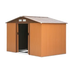 Outsunny Metal Storage Shed Garden Tool House With Double Sliding Doors, 4 Air Vents For Backyard, Patio -Outsunny GUEST 4e915f49 5fa3 4c77 b42d e4d02fd1abbd