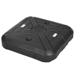 Outsunny Cantilever Patio Umbrella Base With Wheels, Sand, Or Water Filled Offset Umbrella Stand Weights With Cross Base, Black -Outsunny GUEST 512b9c43 3fea 4c91 bd1b 7d1d05fe03c2