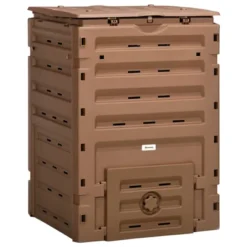 Outsunny 120 Gallon Compost Bin, Large Composter With 80 Vents And 2 Sliding Doors, Lightweight & Sturdy -Outsunny GUEST 523bdf7e 8bdc 463e 8af2 cb5a6d1eea53