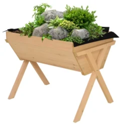 Outsunny 39'' X 28'' Raised Garden Bed With Legs, Elevated Wooden Planter Box With Bed Liner For Vegetables Flowers Herbs Backyard Patio Balcony -Outsunny GUEST 559ef80b 0947 485c 8664 819e344d6644