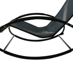 Outsunny Pool Lounger, Outdoor Rocking Lounge Chair For Sunbathing, Pool, Beach, Porch With Pillow & Cool Mesh, Sun Tanning Rocker, Black -Outsunny GUEST 55b8061a b938 450f a278 9a20dfe95101