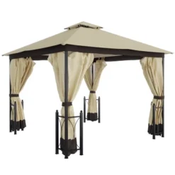 Outsunny 13' X 11' Patio Gazebo Canopy Garden Tent Sun Shade, Outdoor Shelter With 2 Tier Roof, Netting And Curtains, Steel Frame For Patio, Backyard, Garden -Outsunny GUEST 5f59d1c3 b577 4f0a a1fa 8ec39d58f705