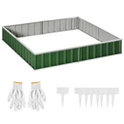 Outsunny 8.5x3ft Metal Raised Garden Bed, DIY Large Steel Planter Box, No Bottom W/ A Pairs Of Glove For Backyard, Patio To Grow Vegetables, Herbs, And Flowers -Outsunny GUEST 607f163b ae65 41f7 961e 42275896962b
