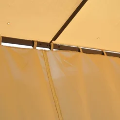 Outsunny 10' X 10' Steel Outdoor Patio Gazebo With Polyester Privacy Curtains, Two-Tier Roof For Air, & Large Design -Outsunny GUEST 60ac946b d72b 4c70 8bd6 671b11198aa8