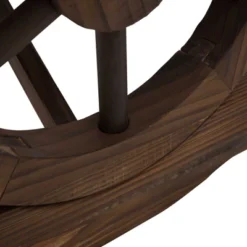 Outsunny 2-Person Garden Bench Outdoor Wagon Wheel Porch Bench For Backyard, Patio, Garden -Outsunny GUEST 62ff69c0 e033 4a66 834d 0c0ce4fc9b6c