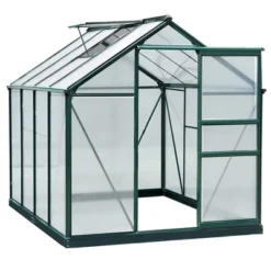 Outsunny Walk-in Plant Greenhouse For Backyard/Outdoor Use With Window And Door, Aluminum Frame, PC Board -Outsunny GUEST 6300c057 eaa0 4d4e 9509 7fff8f45b635