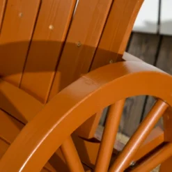 Outsunny Adirondack Rocking Chair With Slatted Design And Oversize Back For Porch, Poolside, Or Garden Lounging, Teak -Outsunny GUEST 67c6fe69 50e5 457f a005 21f5987fdea7