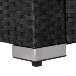 Outsunny 4-Piece Rattan Wicker Furniture Set, Outdoor Cushioned Conversation Furniture With 2 Chairs, Loveseat, And Glass Coffee Table -Outsunny GUEST 67d90e11 354e 4721 90b7 d7856b9734c9