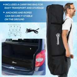 Outsunny 4 Person Insulated Ice Fishing Shelter 360-Degree View, Pop-Up Portable Ice Fishing Tent With Carry Bag, Two Doors And Anchors, Black 8 Outsunny 4 Person Insulated Ice Fishing Shelter 360-Degree View, Pop-Up Portable Ice Fishing Tent With Carry Bag, Two Doors And Anchors, Black -Outsunny GUEST 69856221 6129 42bf a8ea b89707e22e9d