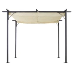Outsunny 10' X 10' Retractable Patio Gazebo Pergola With UV Resistant Outdoor Canopy & Strong Steel Frame -Outsunny GUEST 6a72747c 5ffd 4903 a569 5f4e56b90725