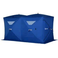 Outsunny 8 Person Ice Fishing Shelter, Waterproof Oxford Fabric Portable Pop-up Ice Tent With 4 Doors For Outdoor Fishing -Outsunny GUEST 6c3882a3 73a0 4258 981e a335b679f139