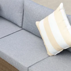 Outsunny 6 Piece Patio Furniture Set Outdoor Wicker Conversation PE Rattan Sectional Sofa Set With Ottoman, Tempered Glass Table, Gray -Outsunny GUEST 6ed00610 3edd 41f9 8cb1 67163c82279b