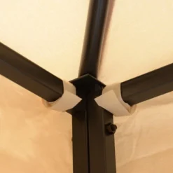 Outsunny 10' X 10’ Steel Outdoor Patio Gazebo Canopy With Privacy Mesh Curtains, Weather-Resistant Roof, & Storage Trays -Outsunny GUEST 6f2d7c19 594e 4701 a309 7208b9ccf145