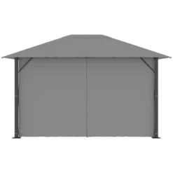 Outsunny 13' X 10' Patio Gazebo Outdoor Canopy Shelter With Sidewalls, Vented Roof, Aluminum Frame For Garden, Lawn, Backyard And Deck -Outsunny GUEST 74a39c44 80eb 4c62 b84f eedd3f91bf72