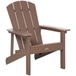 Outsunny Plastic Adirondack Chair, Outdoor Fire Pit Seating HDPE Lounger Chair With High Back And Wide Seat For Patio, Backyard, Garden -Outsunny GUEST 75c6c51d bfa9 4ade 89f9 f0e915961b17