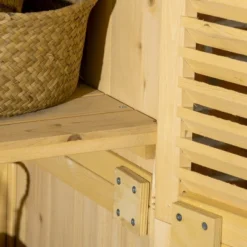 Outsunny 3' X 5' Wooden Garden Storage Shed, Sheds & Outdoor Storage With Asphalt Roof & 2 Large Wood Doors With Lock, Natural -Outsunny GUEST 7b540964 43d8 4e4d 9c18 103f505991f3