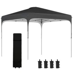 Outsunny 8' X 8' Pop Up Canopy, Foldable Gazebo Tent With Carry Bag With Wheels And 4 Leg Weight Bags For Outdoor Garden Patio Party -Outsunny GUEST 7b850a10 fc2f 43e7 8b38 1e8f447ff5e4