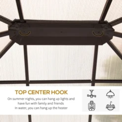 Outsunny Patio Gazebo 15.9' X 12', Netting & Curtains, 2 Tier Double Vented Steel Roof, Hardtop, Ceiling Hooks, Rust Proof Aluminum, Gray -Outsunny GUEST 7c56cf2e e1bc 444e a3be 24a2818127af