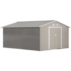 Outsunny Metal Storage Shed Garden Tool House With Double Sliding Doors, 4 Air Vents For Backyard, Patio -Outsunny GUEST 7d5752e9 bcac 47a6 9bf8 0d9ad05aaa3d
