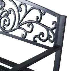 Outsunny 50" Blossoming Pattern Garden Decorative Patio Park Bench With Beautiful Floral Design & Relaxing Comfortable Build -Outsunny GUEST 7e1fa493 0437 41d7 9b82 dc6102ae96db