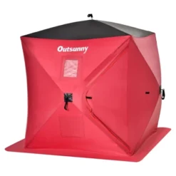 Outsunny 2 Person Ice Fishing Shelter, Waterproof Oxford Fabric Portable Pop-up Ice Tent With Bag For Outdoor Fishing -Outsunny GUEST 80d6cad4 7974 4fbe 8514 e1caf2f37c04