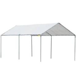 Outsunny 10'x20' Carport Heavy Duty Galvanized Car Canopy With Included Anchor Kit, 3 Reinforced Steel Cables -Outsunny GUEST 810faf23 9a12 42b5 9db1 512239ae9a8b
