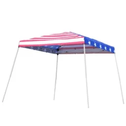 Outsunny 10' X 10' Pop Up Canopy Event Tent With American Flag Roof, Slanted Legs, Easy Height Adjustable For Wedding Party For Patio Backyard Garden -Outsunny GUEST 8210df5b cac2 428f ad3c ad5db96d25b0