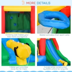 Outsunny 6-in-1 Kids Bounce House Inflatable Water Slide With Pool, Water Cannon, Climbing Wall, Jumping Castle Backyard Activity Outdoor -Outsunny GUEST 846bfaa8 f547 4075 9dc4 4d5e3ef1a627