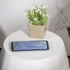 Outsunny Steel Patio End Table, Round Side Table With Hollow Drum Design, Accent Table For Outdoor And Indoor Use -Outsunny GUEST 859a85a1 5f09 49d5 8854 09b115b403ff