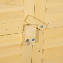 Outsunny 3' X 5' Wooden Garden Storage Shed, Sheds & Outdoor Storage With Asphalt Roof & 2 Large Wood Doors With Lock, Natural -Outsunny GUEST 85b306b0 8745 4eed ad56 2c71bdfe1d22