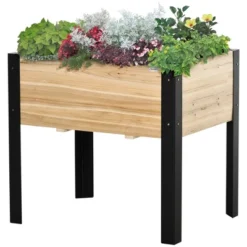 Outsunny 32'' X 24'' X 29'' Raised Garden Bed, Metal Legs Elevated Planter Box For Backyard, Patio To Grow Vegetables, Herbs, And Flowers -Outsunny GUEST 86712e6c 5adc 4060 98c3 d8d89a273d9e