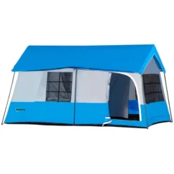 Outsunny 8-10 Man Camping Tent With Weatherproof Rain Cover, Double Layer Backpacking Family Shelter With Mesh Windows, Zipper Door, Portable Carry Bag For Hiking -Outsunny GUEST 87343ee0 e135 4858 94f5 5ea357843459