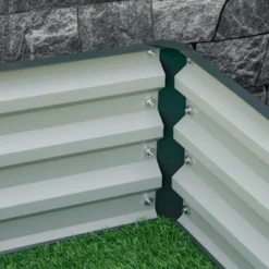 Outsunny 4' X 4' X 1' Galvanized Raised Garden Bed, Planter Raised Bed With Steel Frame For Vegetables, Flowers, Plants And Herbs -Outsunny GUEST 87f25f35 7b58 418c 8afe d9585d5b2f24