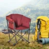 Outsunny Outdoor Director Chair, Folding Camping Chair With Thick Padded, Side Table And Heavy Duty Frame For Camping, Picnic, Beach, Hiking, Travel