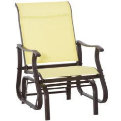 Outsunny Outdoor Swing Glider Chair, Patio Mesh Rocking Chair With Steel Frame For Backyard, Garden And Porch -Outsunny GUEST 88a950c7 5560 43eb 982c a9bcb99cd367