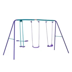Outsunny Swing Set With Glider, Two Swing Seats And Adjustable Height, Outdoor Sturdy A-Frame Suitable For Playground, Backyard -Outsunny GUEST 8b5ca18c 9e3d 48d6 a27e 41cd66e6782c