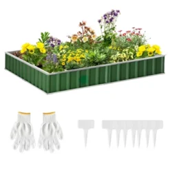 Outsunny 8.5x3ft Metal Raised Garden Bed, DIY Large Steel Planter Box, No Bottom W/ A Pairs Of Glove For Backyard, Patio To Grow Vegetables, Herbs, And Flowers -Outsunny GUEST 8c9f1826 ef8f 4f12 8ba8 860b3b4a4d39