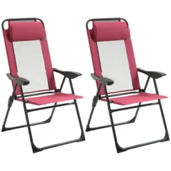 Outsunny Set Of 2 Portable Folding Recliner, Outdoor Patio Chaise Lounge Chair With Adjustable Backrest -Outsunny GUEST 8e83993a e0ee 413f a7bc 9d276dbc4c21