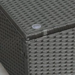 OUTSUNNY Ousunny Patio Furniture, Wicker Coffee Table, Hand-Woven PE Rattan Side Table With A Tempered Glass Top, 33.5" X 19.75", Black -Outsunny GUEST 8efa2b8e 1afc 4ce2 9ad8 6c7921fbe19f