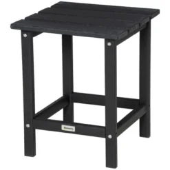 Outsunny Patio Side Table, 18" Square Outdoor End Table, HDPE Plastic Tea Table For Adirondack Chair, Backyard Or Lawn -Outsunny GUEST 8fe81175 f407 4917 b4f3 3c8415725209