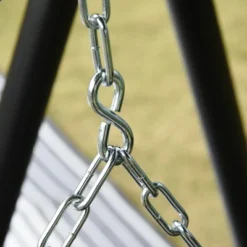 Outsunny 2-Seater Hanging Porch Swing Outdoor Patio Swing Chair Seat With Slatted Build And Chains, 440lbs Weight Capacity -Outsunny GUEST 915e4c27 78d2 45b6 8c44 0ed5a828460f